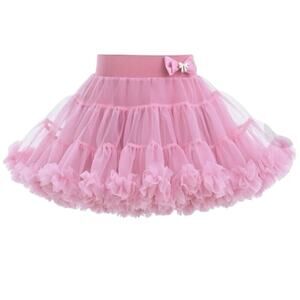 Mimi Tutu Pink Pastel Bow Tulle Skirt size 5Y